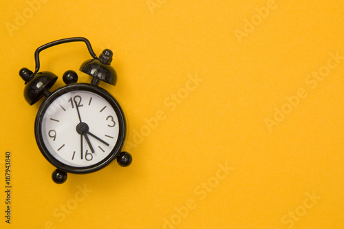 An Isolated Classic Black Alarm Clock