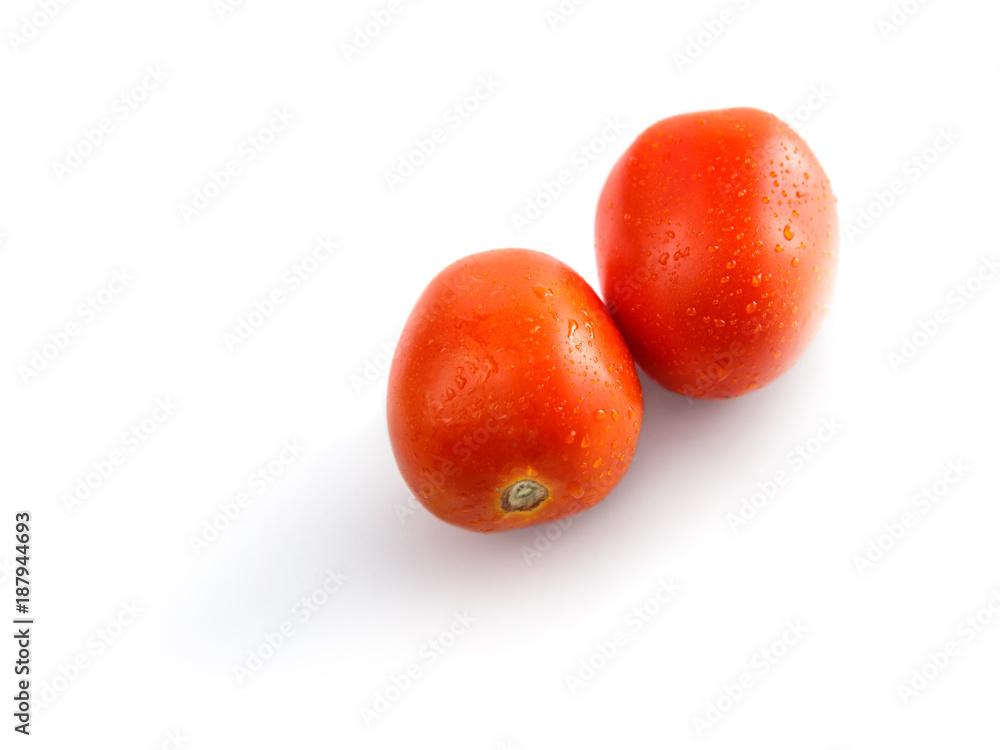 fresh tomato on white fresh tomato on white