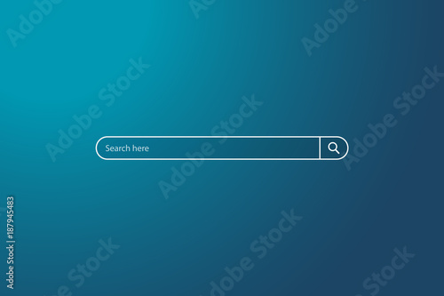 Search bar vector illustration on background of sky , simple search box field ui element