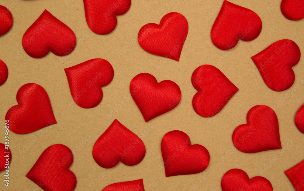 Heart Shaped Confetti Making a Valentines Day Background