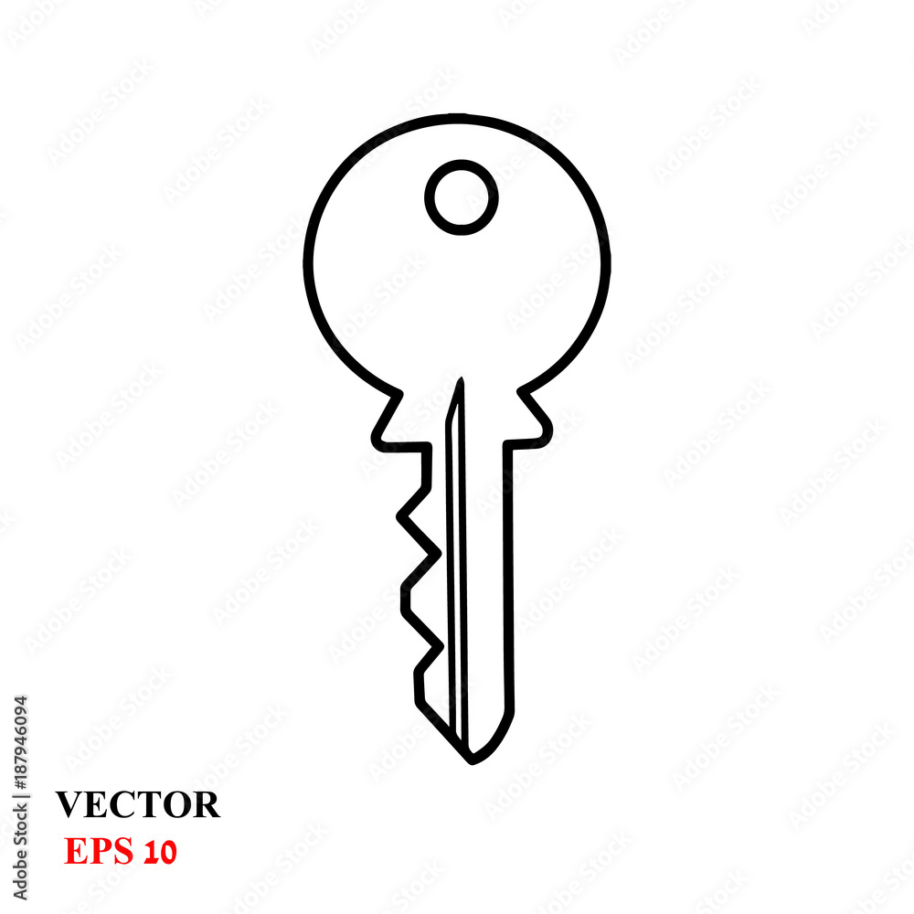 Key icon in line style Key icon in line style