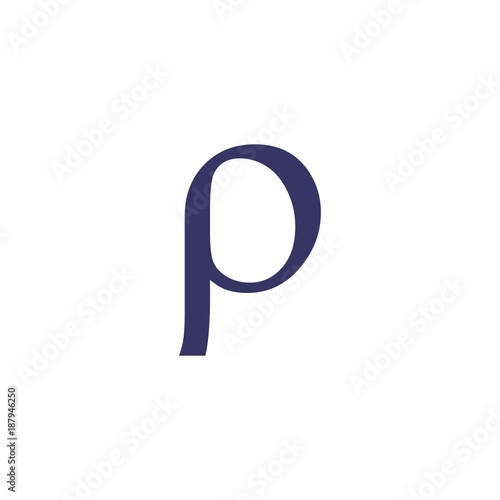 greek alphabeth letter phi logo vector