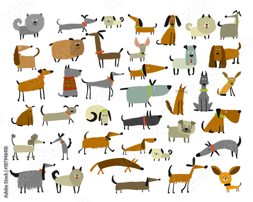 Cute dogs collection, sketch for your design