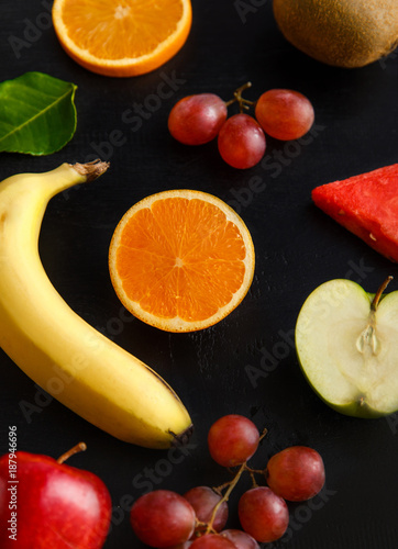 Fototapeta Naklejka Na Ścianę i Meble -  fresh mixed tropical fruits
