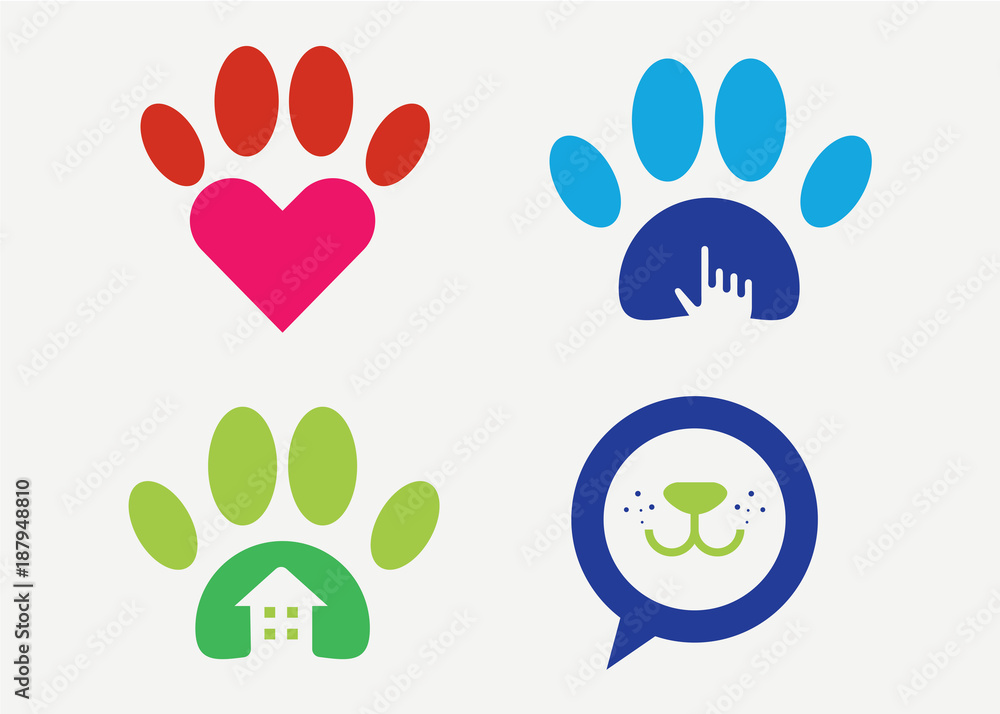 Pets Logo Set Template Design Vector, Emblem, Design Concept, Creative Symbol, Icon Pets Logo Set Template Design Vector, Emblem, Design Concept, Creative Symbol, Icon