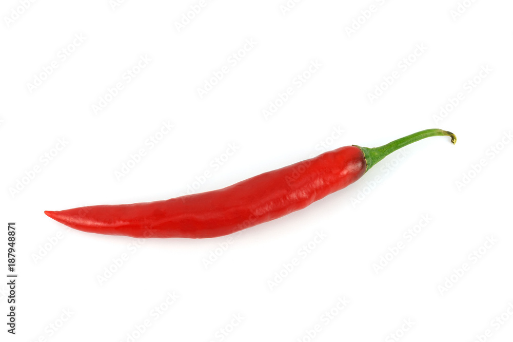 Red hot chili pepper isolated on white background Red hot chili pepper isolated on white background