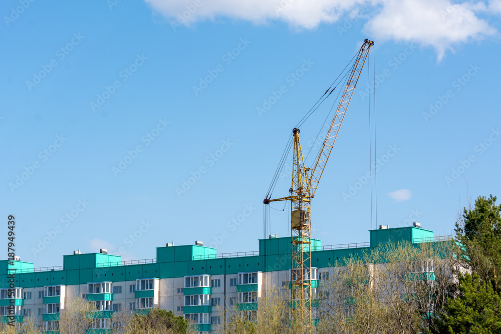 High crane for the construction of large buildings High crane for the construction of large buildings