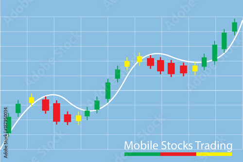 Concept of inforgraphic trading stock market growing for management design, analysis, business and investment.