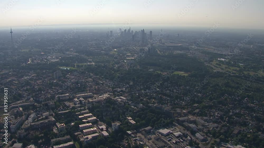 Frankfurt Cityscape From a Helicopter Frankfurt Cityscape From a Helicopter