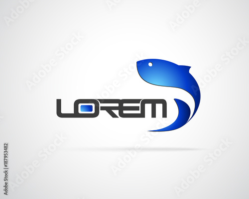 Abstract Vector Fish Logo Design Template
