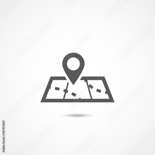 Map icon on white