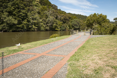 Walkway along the estuary photo