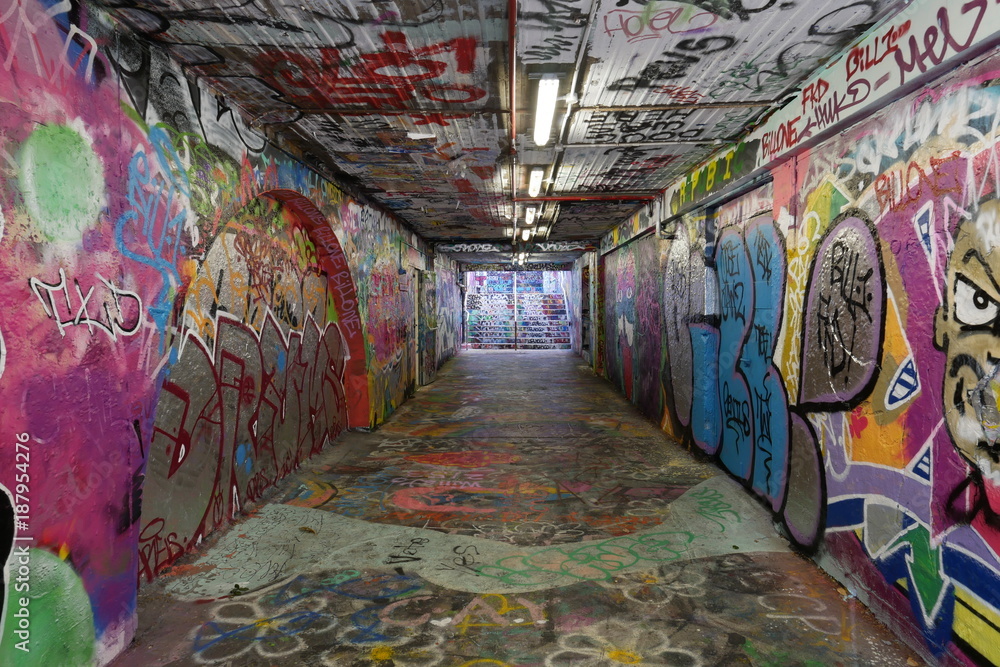 Fototapeta Graffiti tunnels