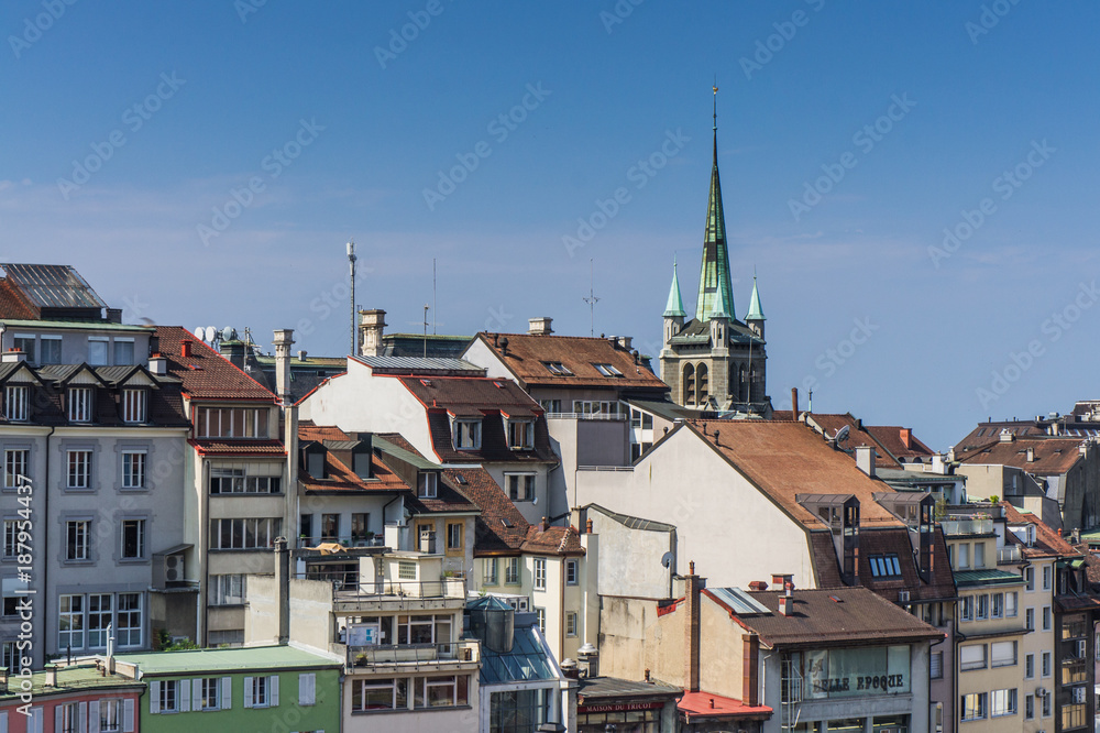 Naklejka premium Lozanna rooftops