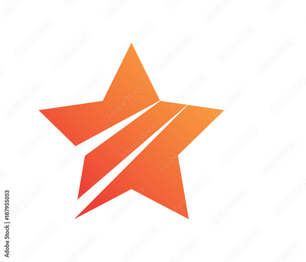 Obraz premium flame slash star logo vector