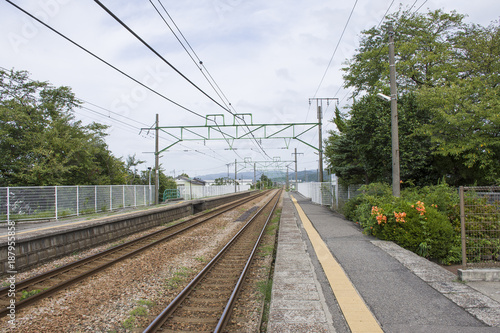 駅のホームと線路