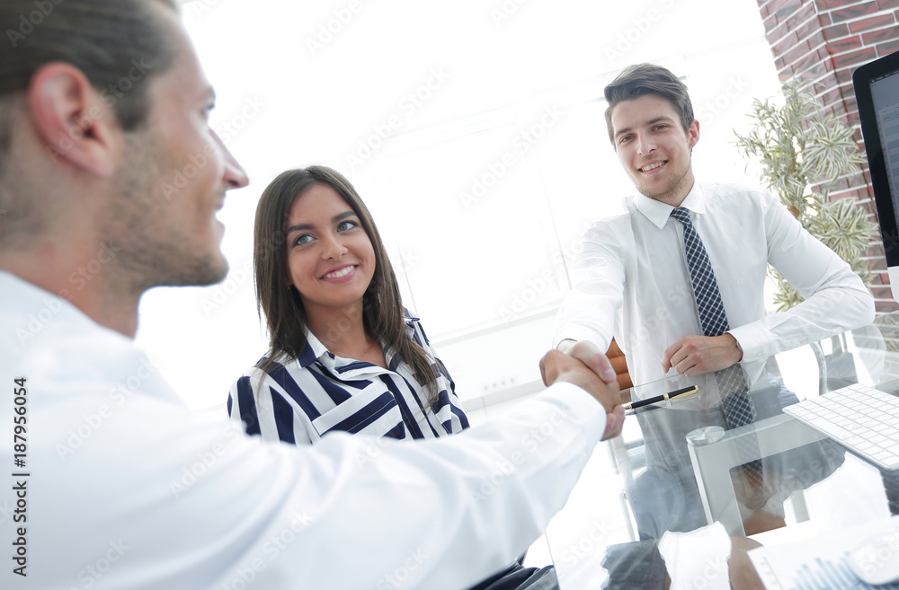 Obraz premium closeup.handshake of business partners