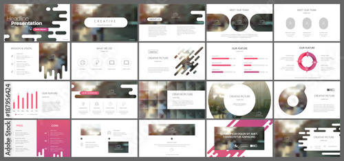 Presentation templates elements on a white background. Vector infographics. Use in Presentation, flyer and leaflet, corporate report, marketing, advertising, annual report, banner.
