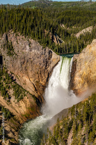 Lower Falls waterfall in Grand Canyon of Yellowstone