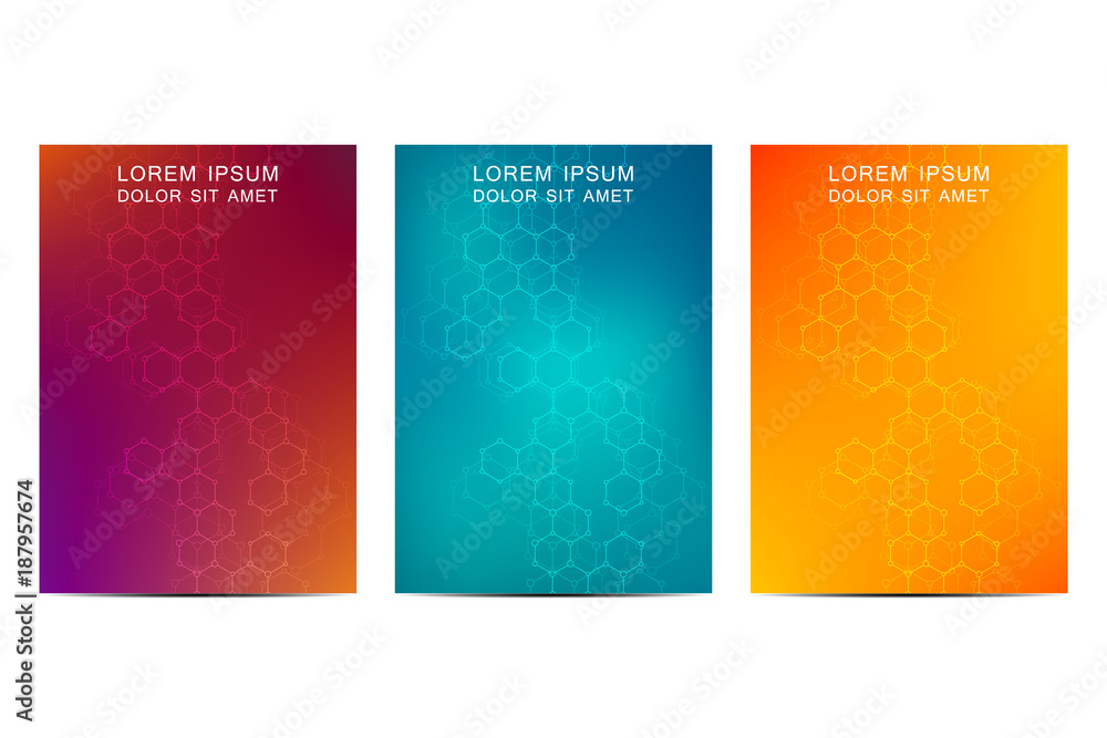 Abstract cover or poster design, with futuristic hexagonal background, vector illustration. Abstract cover or poster design, with futuristic hexagonal background, vector illustration.