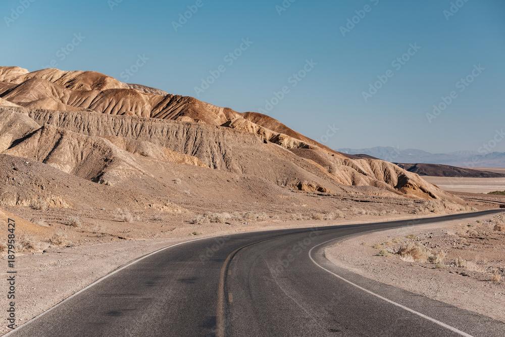 Highway in Death Valley National Park, California Highway in Death Valley National Park, California