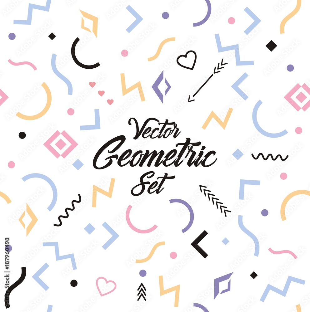 vector geometric set , vector illustration
