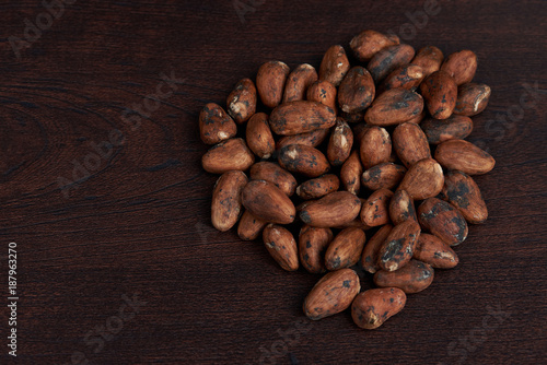 Brown dry cocoa beans © PixieMe