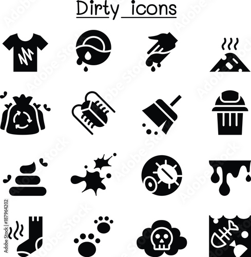 Dirty icon set