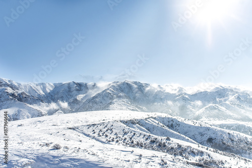 Snow on a mountain slope © kvdkz