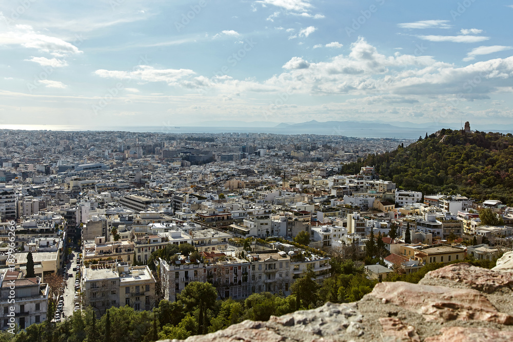 View of Athens city from Akropolis.