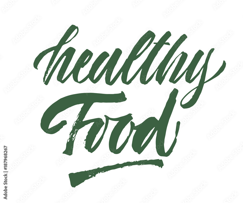 Fototapeta premium Healthy food lettering