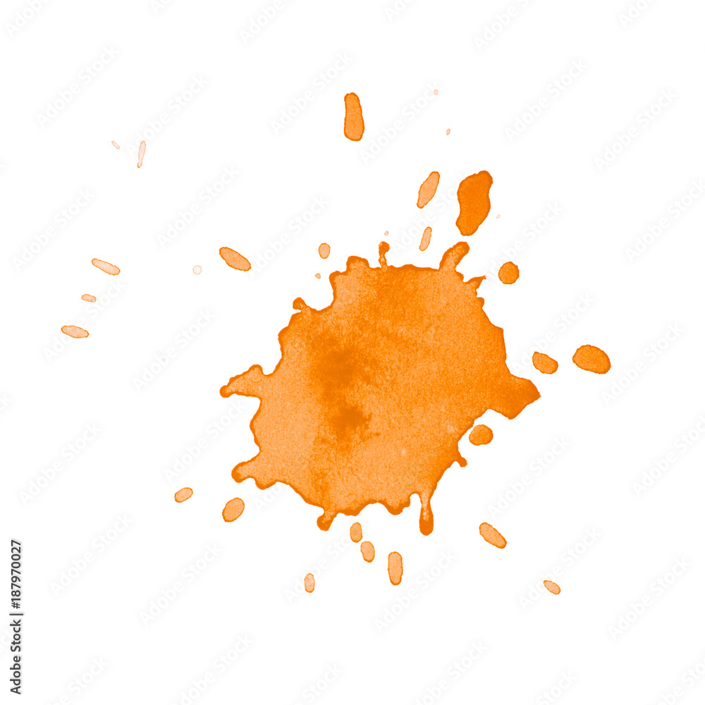 Watercolor drop stain isolated - obrazy, fototapety, plakaty 