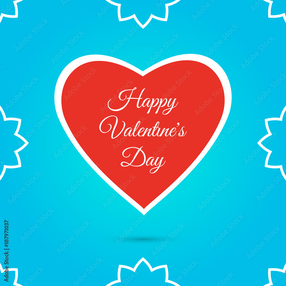 Happy Valentine`s Day Text Banner Vector