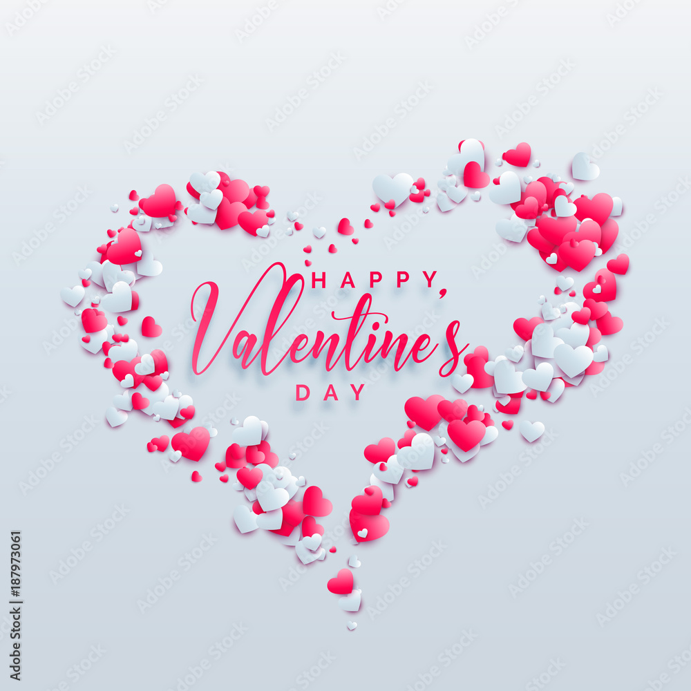 creative valentine's day hearts background design