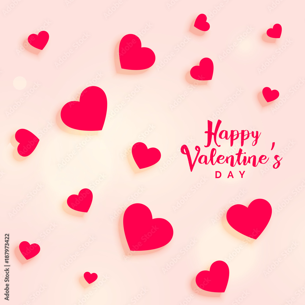 lovely hearts background for valentine's day