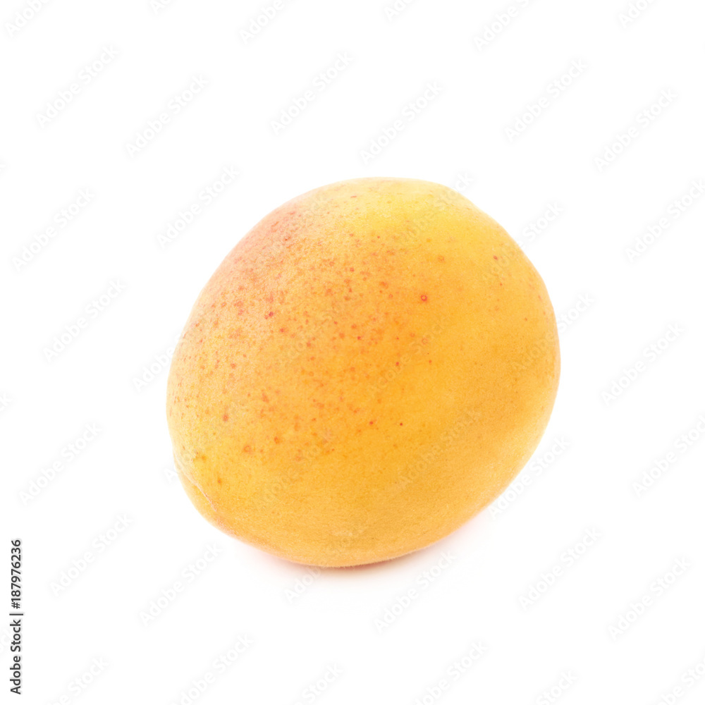 Single yellow plum isolated
