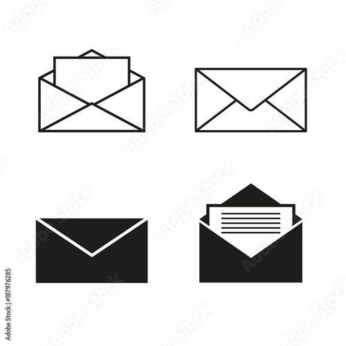 Envelopes icons set