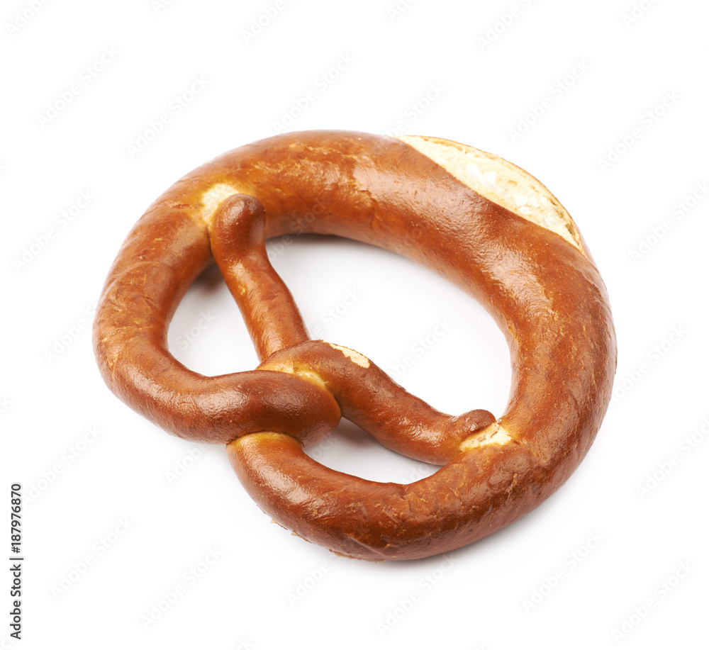 Salted bavarian bagel isolated Salted bavarian bagel isolated