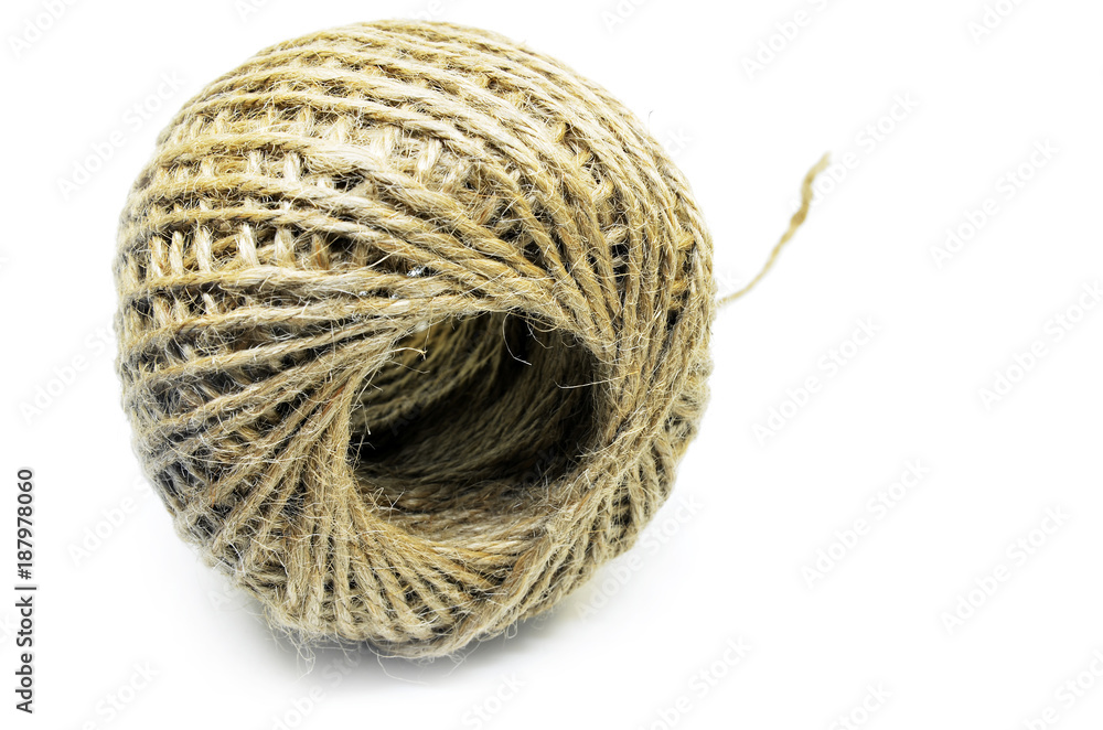 Linen string isolated Linen string isolated