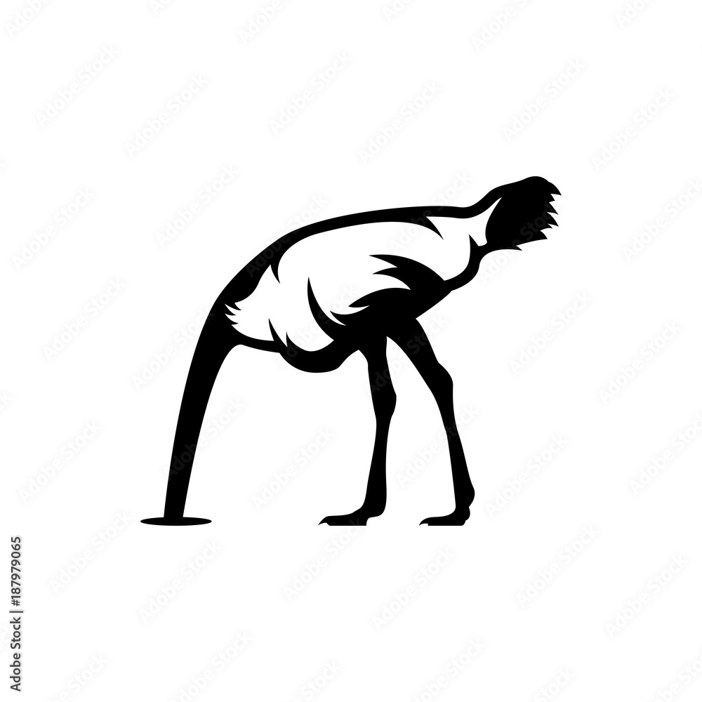 ostrich head in sand vector ilustrations ostrich head in sand vector ilustrations