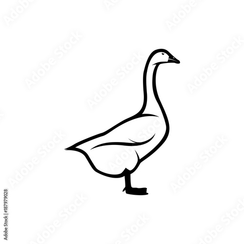 goose vector silhouette