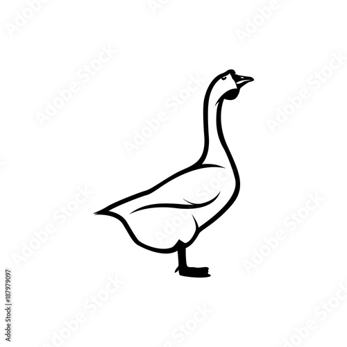 goose vector silhouette