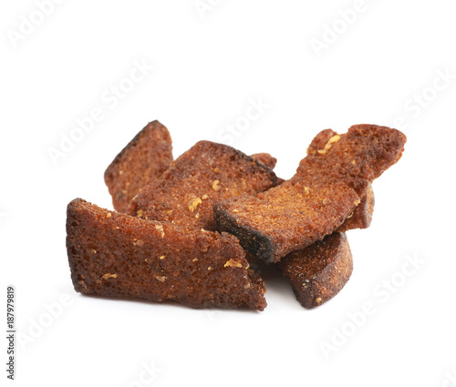 Pile of bread sticks isolated