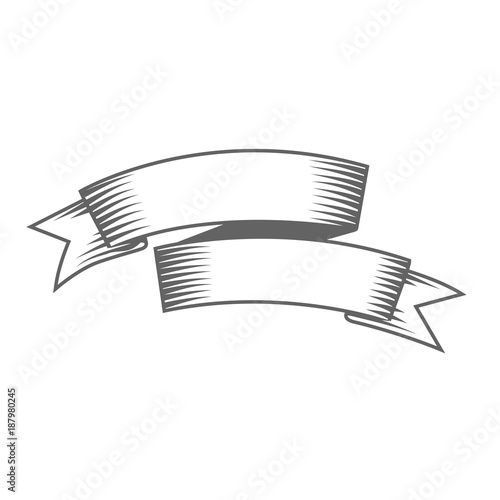 Vintage double banner - bent ribbon