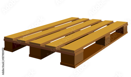 A CEN/EURO pallet on white Background vector eps 10
