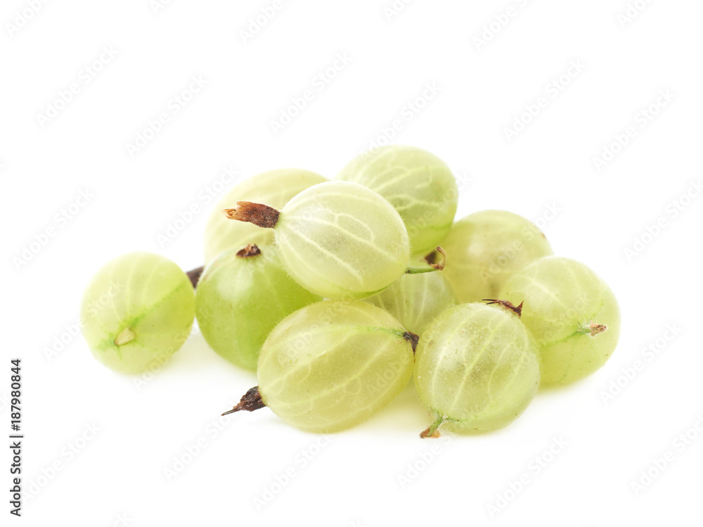 Pile of gooseberries isolated Pile of gooseberries isolated