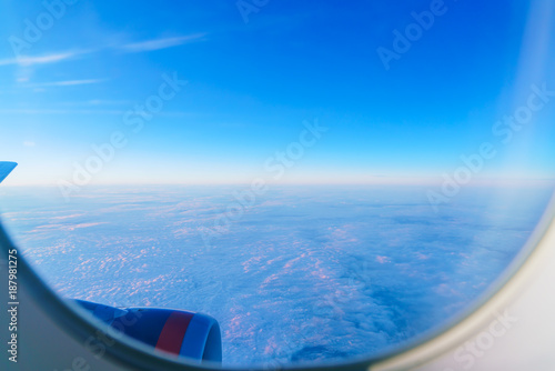 The view from the window of the plane on the wing © Rostislav Ageev