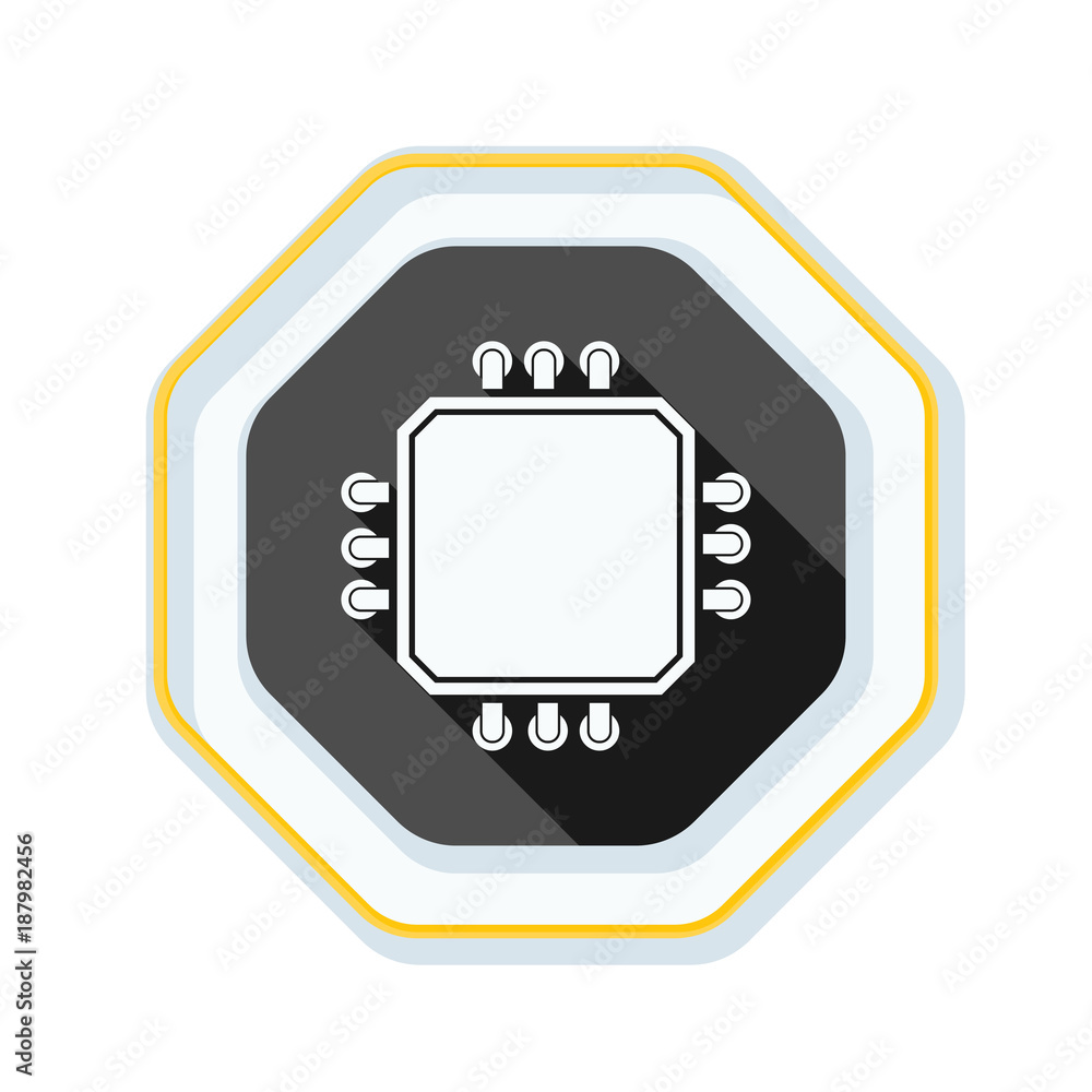 CPU Warning sign illustration CPU Warning sign illustration