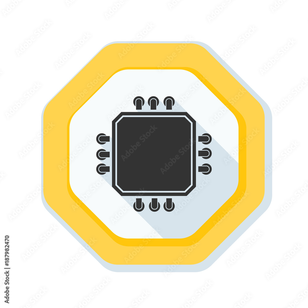 CPU Warning sign illustration CPU Warning sign illustration