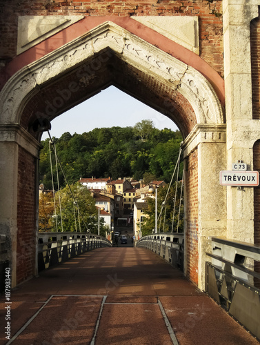 Gate from the bridge in trevoux photo